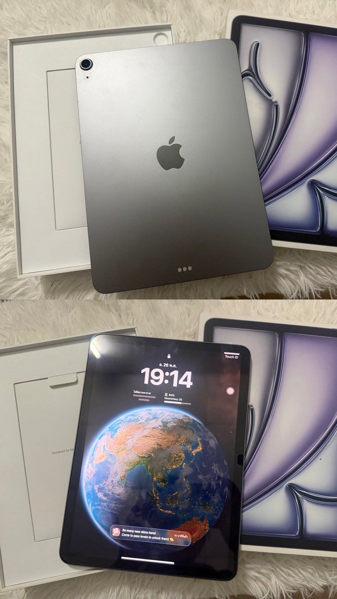 hmuqluck's tweet photo. 🍀 ส่งต่อ iPads AIR7 128G ใช้เอง
🔋 แบต 98% ชาร์จตอนนี้ 87 ครั้ง
มิถุนายนพึ่งครบปี
❣️ 16,500 พร้อมโอนลดได้
💕 มีสายชาร์จให้ถ้าไม่ชี แต่ของแท้
Touch ID ปกติ #ส่งต่อipads #ipads
#ไอแพด #ไอแพดมือสอง #ไอแพดมือ2 #ไอแพดมือสองราคาถูก #ส่งต่อไอแพด #ส่งต่อไอแพดมือสอง https://t.co/i8iOMcFSPU