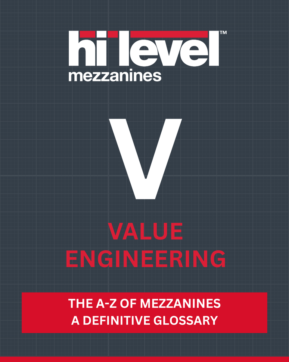 HiLevelMezz's tweet photo. V is for Value Engineering. Value engineering balances function, cost and performance to deliver the most efficient solution.
At Hi-Level, this is driven by data, not compromise.
🔗 https://t.co/YgQmYnULus https://t.co/hauR45RvD5