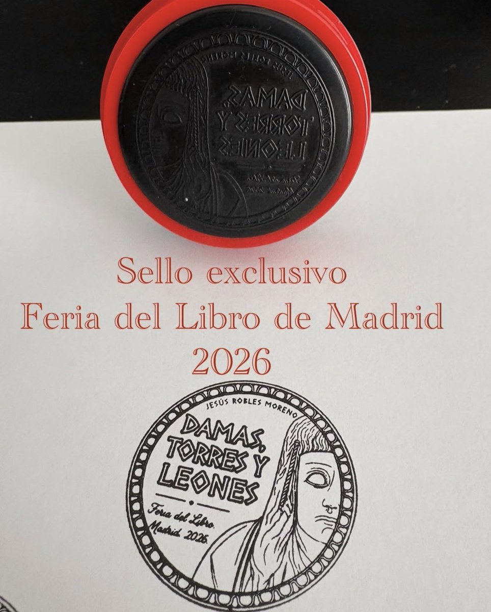 JesusRxbles's tweet photo. 📚🖋️ FERIA DEL LIBRO DE MADRID, 2026 📚🖋️

Aquí tenéis los horarios y casetas en los que estaré firmando. Pásate a saludar y llévate “Damas, torres y leones” firmado y sellado con este diseño exclusivo para la Feria.

¡Os espero! https://t.co/bcnoAYXCTc