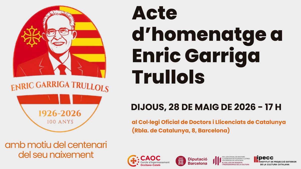 marticres's tweet photo. 💯Avui el @CAOC_ i l'@IPECC_cat homenatgen Enric Garriga i Trullols (1926-2011)

🇬🇮M'hi adhereixo recordant el paper que va tenir a l'hora de crear llaços d'amistat amb #Gibraltar

Ell fou l'artífex de la placa que vam instal·lar el 2014 a #CatalanBay 👉 https://t.co/xTXKFcwuqL https://t.co/PWUCoC93F3