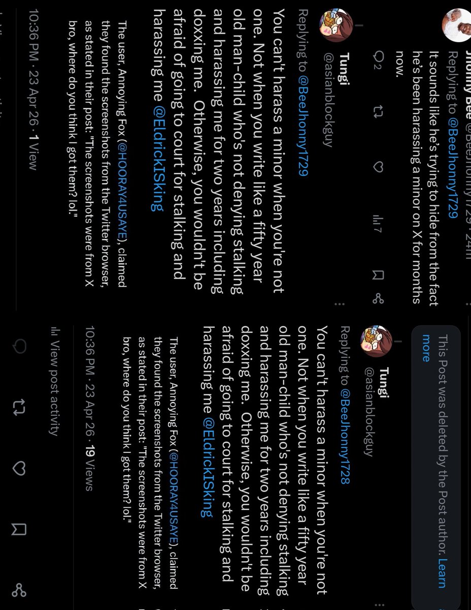 asianblockguy12's tweet photo. @BeeJhonny1728 @Asianblockguy1 @aasianblockguy1 @tomnook29726167 @Asianblockguy7 @EldrickISking @JasonB0618 Yea, you're.  At least you're aware that you're failing at deflecting and that you're Patrick Nolan Kirk. Yes, you can't which is why you're deflecting that you're a pedophile larping as a kid. https://t.co/XbK6W4vn7f
https://t.co/2gR0alUr05 https://t.co/egGAdsJ4x6