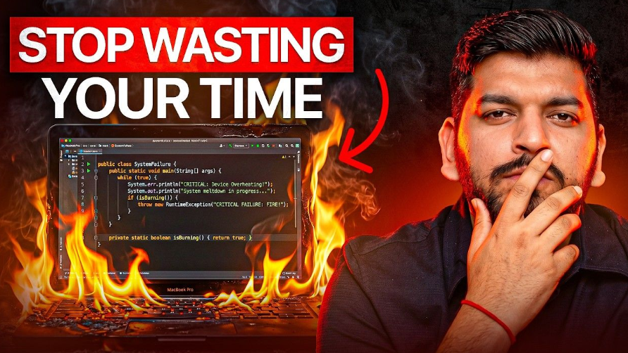 CodeHelp4U's tweet photo. 99% of students learn coding the exact wrong way. I know because I did it too. 
I used to lie in bed, watching 50 Java tutorial videos back-to-back, feeling incredibly "productive." But the moment I sat down for my first online coding test, my mind went completely blank. I couldn't even write a basic Linked List.  

I wasn't learning to code. I was just pretending to code. If you want to actually crack companies like Amazon or Microsoft, you have to stop watching and start building. Here are the 3 biggest traps to avoid:  

1. The Passive Learning Trap Coding is like swimming. You cannot learn it by watching YouTube videos of other people swimming. You have to get in the water. Put the pen to paper, dry-run the logic, draw the flowchart, and actually type the code yourself.  

2. The Random Order Trap Jumping from Arrays to DP, failing, and then jumping back to Trees is a recipe for disaster. You need structure. Master the language first-> Arrays/Strings-> Recursion (the most critical step!)-> O0Ps-> Linked Lists-> Trees -> DP/Graphs. Do not skip steps.  

3. The 10-Minute Give-Up Trap If you look at the editorial or solution after only 15 minutes of trying, you are cheating yourself out of the real learning. Give a problem at least 45 minutes of deep focus. Interviewers don't want to see if you memorized the answer; they want to see how you think when you are stuck.  

Stop comparing yourself to the person in your class who has a better resume. Your first or second year might have been wasted, but it's better late than never.  

Sit down, close the tutorials, and start typing. (Insights from journey: https://t.co/07KVtZZ0aZ)