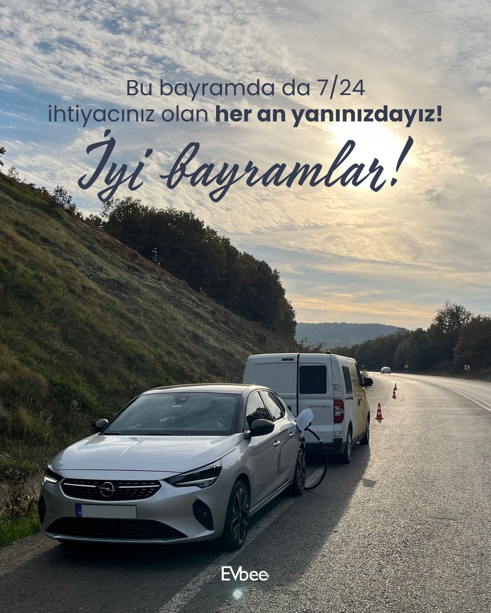 EVbee_charging's tweet photo. Huzurlu, güvenli ve mutlu bir Kurban Bayramı dileriz! 

EVbee olarak, en kaliteli donanımlarımız ve 7/24 aktif mobil şarj ağımızla tatil boyunca da ihtiyacınız olan her an yanınızdayız! ⚡

📞 Destek Hattı: 0850 933 3382
🌐 Hizmet Bölgelerimiz: İstanbul | Ankara | İzmir | Antalya | Kocaeli | Sakarya | Konya

#EVbee #KurbanBayramı #MobilŞarj #ElektrikliAraç #724Hizmet #MenzilKaygısı #HızlıŞarj #EVCharging #BayramYolları #İyiBayramlar