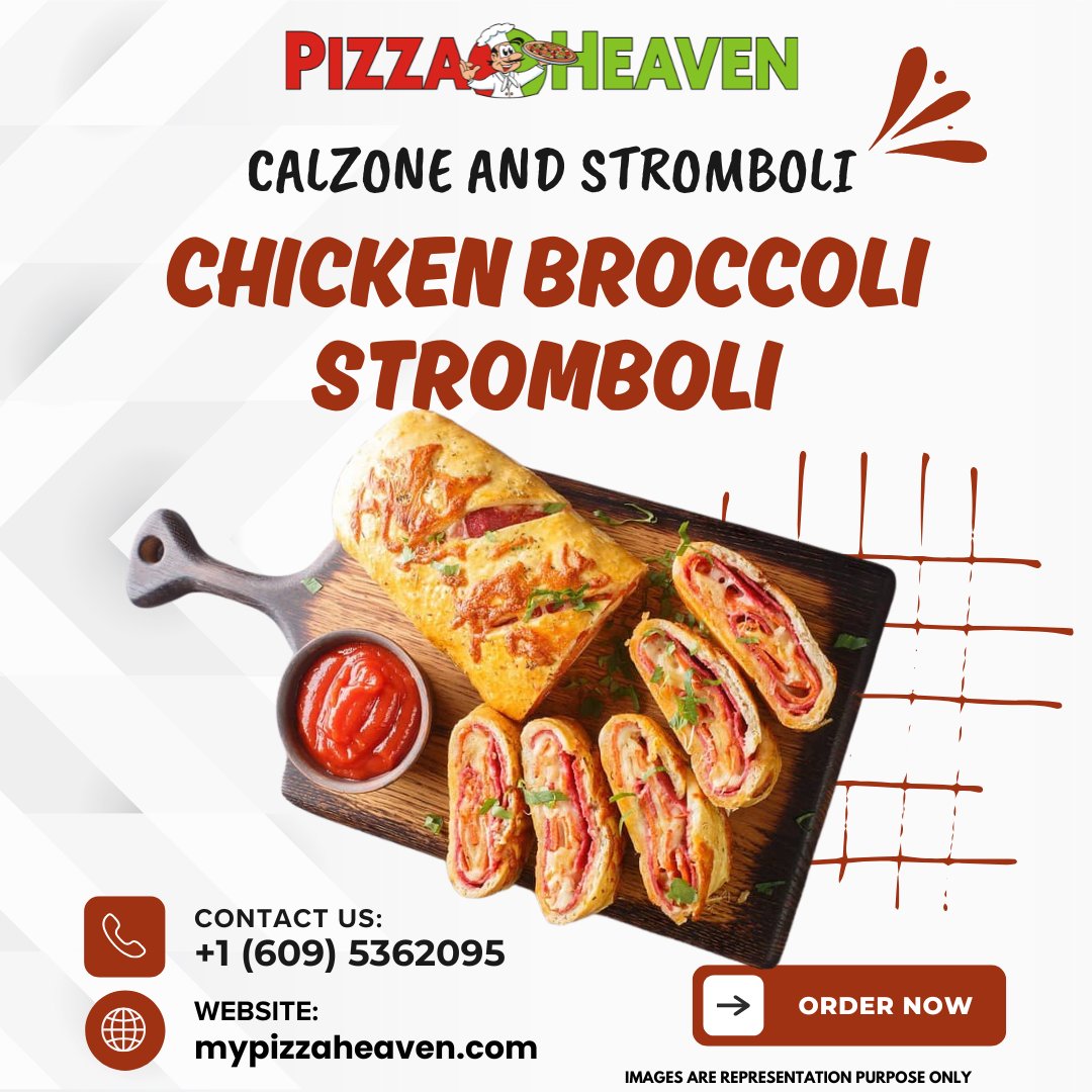 PizzaheavenMy's tweet photo. 👉Golden Chicken Broccoli Stromboli filled with tender chicken and fresh broccoli wrapped in crispy dough creates a hearty flavorful meal for lunch or dinner cravings!🥦
#ChickenStromboli #BroccoliDelight #CalzoneAndStromboli #SavoryBites
👉Website: https://t.co/5axSZuHel7 https://t.co/8yQnElAA6B