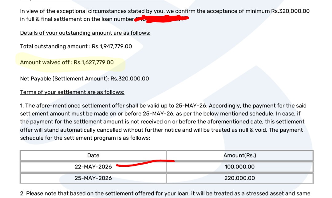 SharmaOnMoney's tweet photo. A few days ago, one of my clients got over ₹16 lakh waived off from a ₹19 lakh loan — and that too without any legal escalation. How did that happen?

Simple — it’s all about knowing how to talk to the lender. What you say, when you say it, and how you present your case. https://t.co/588qOvITch