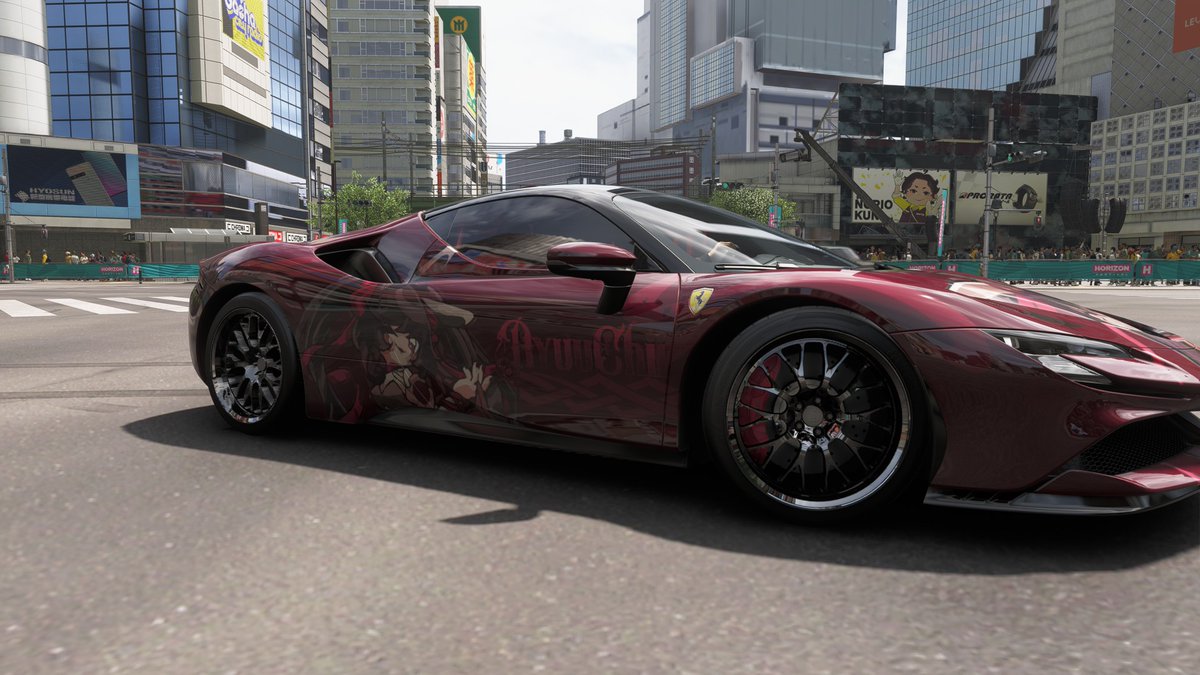 AgentJFM's tweet photo. Itasha I made of @ayuu_chii in #ForzaHorizon６ using the 2020 Ferrari SF90 Stradale
#AyuuChiiFanart

(i forgot to add her twitch top it until after the pics)

Share Code: 305 248 147 https://t.co/3ovpNZuzqd
