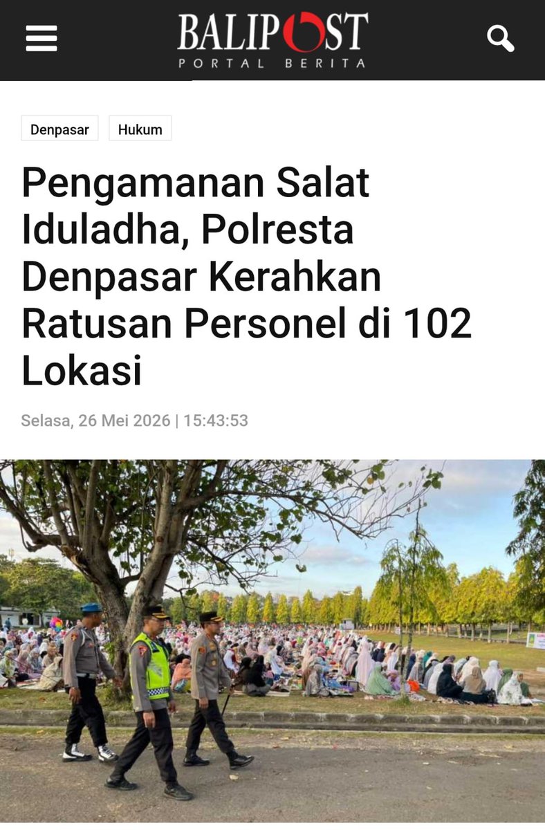 ItsMeCan17's tweet photo. iduladha terasa makin damai saat semua berjalan tertib 🙏 pengamanan maksimal bikin semangat Berqurban Rayakan Kebersamaan benar-benar terasa sampai ke banyak lokasi 🐐✨ #KeberkahanldulAdha1447H https://t.co/FlXDbiUvA0