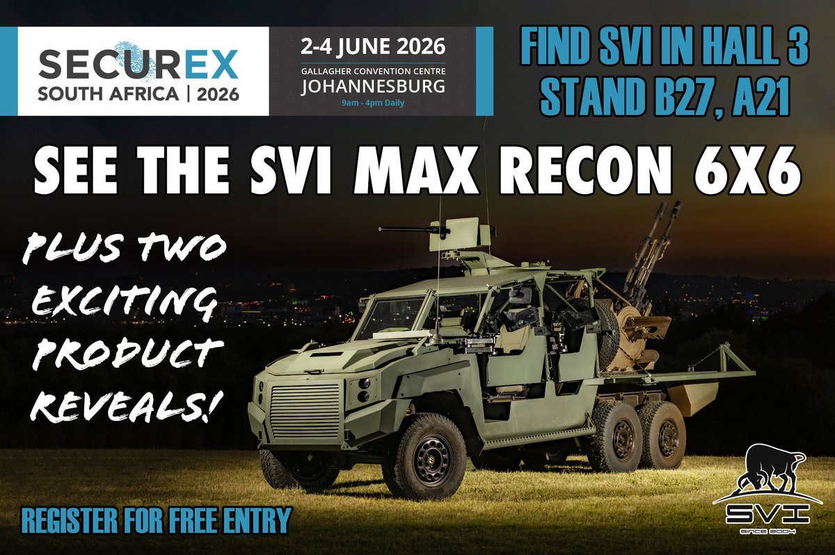 SVI_Engineering's tweet photo. 🙌 Almost time for Securex 2026! Visit SVI's stand to see the new MAX Recon 6x6 and witness TWO exciting product reveals... 👀

📅 2nd, 3rd and 4th June 2026
📍 Gallagher Convention Centre
👋 Find SVI in Hall 3, Stand B27, A21

👉 Register for free entry: https://t.co/wUx2G8vj9i https://t.co/e5AVHhIbA7