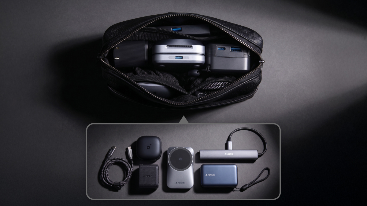 Anker_JP's tweet photo. 【新製品】難燃性のガジェットポーチ「#Anker Style Pouch」が販売開始！高い収納力に加えて、本体内側は難燃性規格 (UL 94 V-0) に適合したグラスファイバーとシリコンラバーコーティングを採用。外側にソフトレザーを使用し、あらゆるシーンにフィットするデザインに仕上げました。#APC26 https://t.co/mAsEyutt10