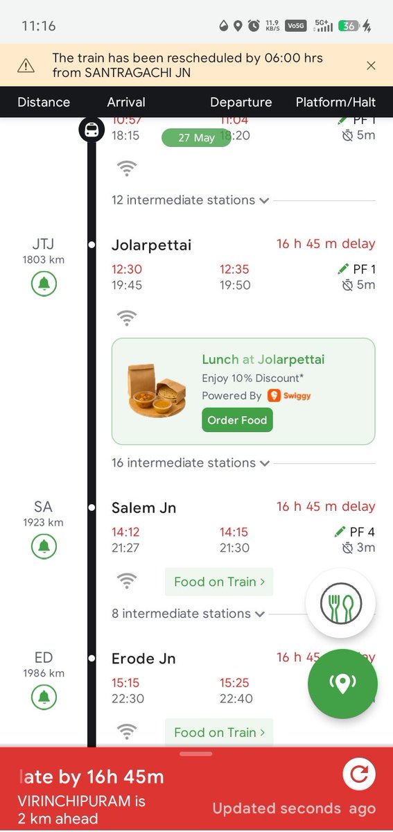 Charlie46184258's tweet photo. @RailwaySeva This must be a Shame for Indian Railways for giving such a WORST SERVICE in the name of Special train. There's a very long list of complaints regarding a Train:- 06082 that's still running about 17 hours late. I've already filed a grievance hoping proper resolution. https://t.co/dePJ8StPiD