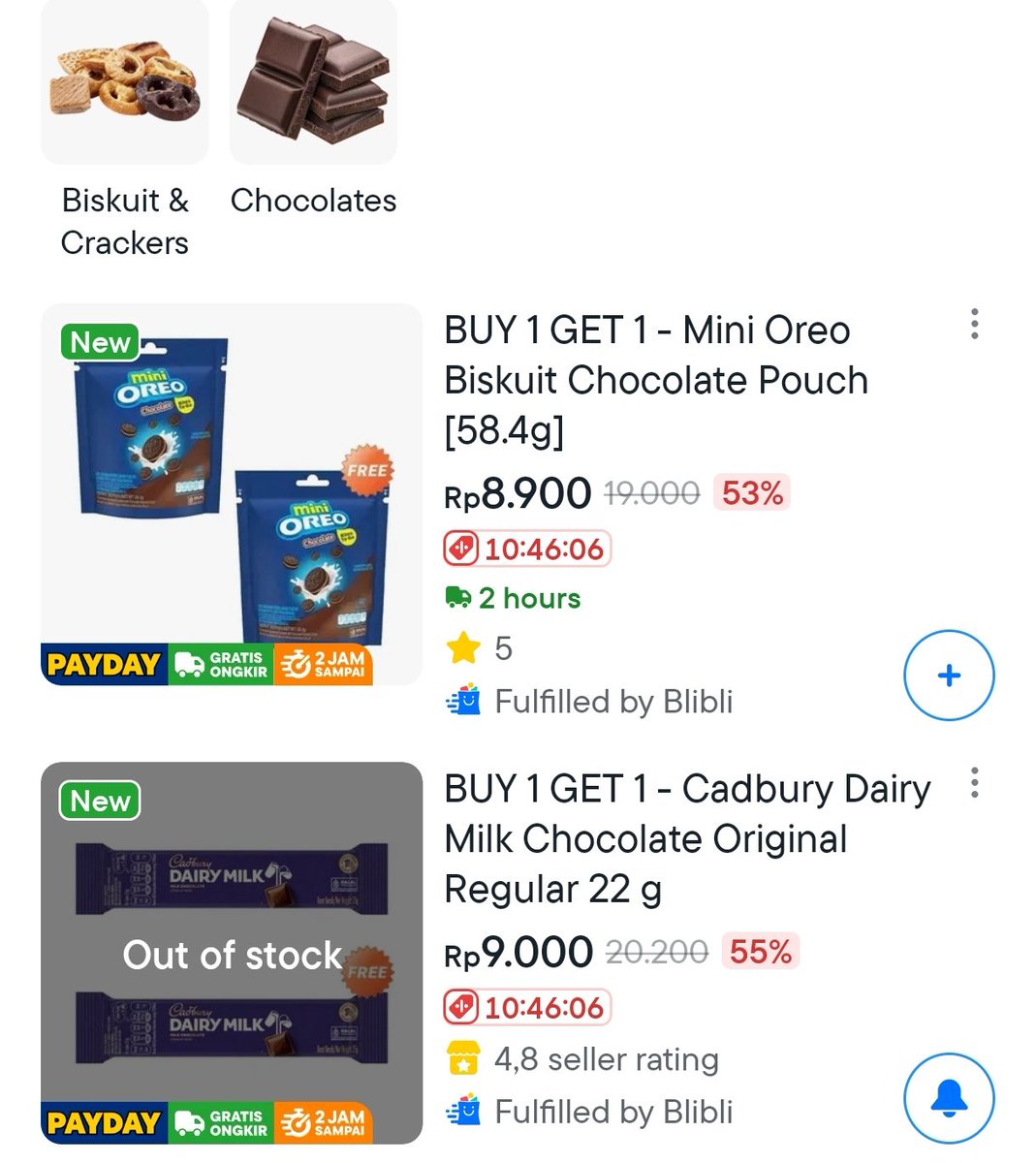 andixxx81's tweet photo. @RacunBelanja Nitip mincun, B1G1 mondelez di blibli, sering restock,cek berkala. https://t.co/FJQsDXHSKm