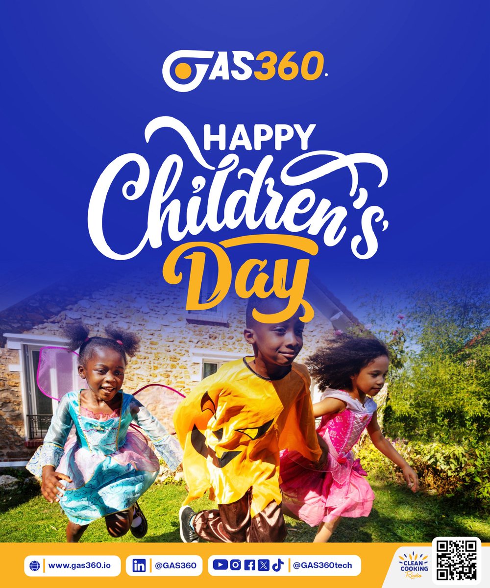 GAS360tech's tweet photo. Children deserve more than survival; they deserve clean air, healthy homes, &amp; a safer future. 💙

This #ChildrensDay, GAS360 remains committed to helping families switch from firewood and charcoal to cleaner cooking through the #cookcleanpayless initiative.

#happychildrensday https://t.co/YF9TmcOXhg