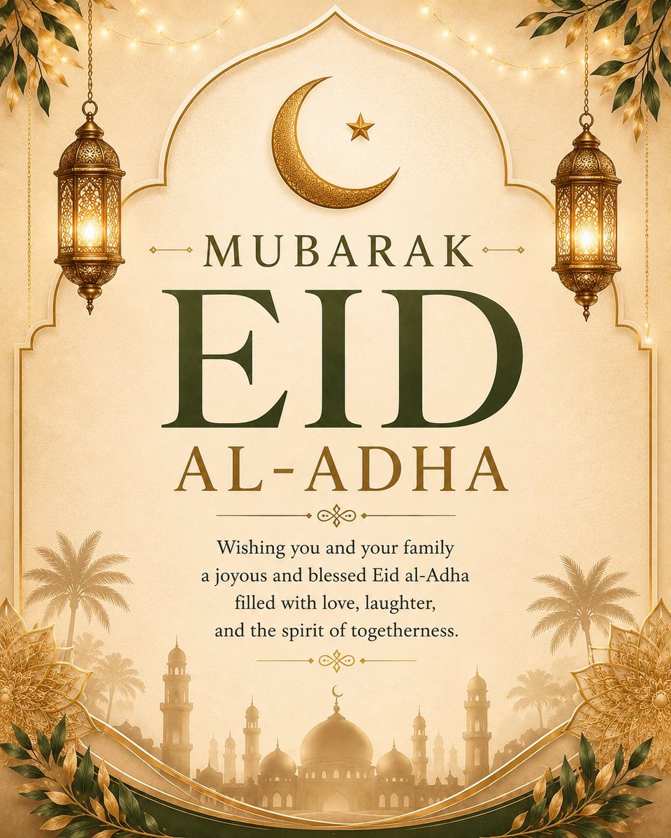 nalin534's tweet photo. Eid Mubarak 🌙✨
May this Eid bring peace to your heart, happiness to your home, and countless blessings to your life. Wishing everyone love, joy, and togetherness today and always. 🤍 https://t.co/ExjWjUq95F