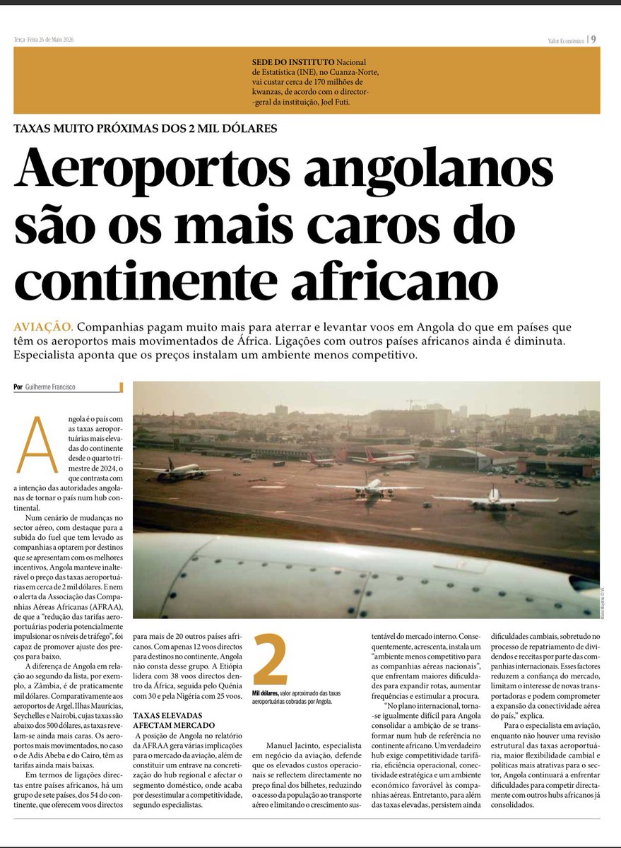 CaipLounge's tweet photo. Por um lado, tens um Ministério de Turismo a desdobrar-se mundo afora para promover Angola como destino turístico. 

Por outro lado tens outros ministérios, *no mesmo governo*, a remar no sentido contrário e a fazer de tudo para matar a competitividade deste destino. https://t.co/wuyEANJjuC