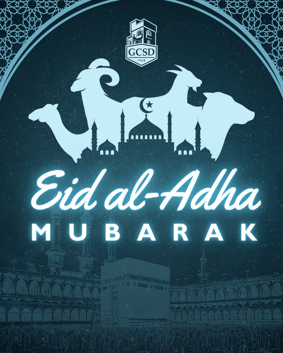 GreenburghCSD's tweet photo. The Greenburgh Central School District extends warm wishes to all those celebrating Eid al-Adha.

May this special occasion bring peace, reflection, and meaningful time with family and loved ones.

Eid Mubarak!

#SoaringTogether #EidAlAdha https://t.co/XHBTn3xJWL
