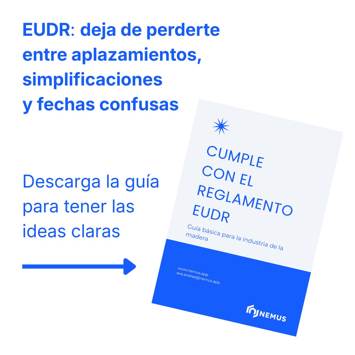 NemusApp's tweet photo. El #EUDR es un quebradero de cabeza para muchas empresas del sector de la madera:
→ Dos aplazamientos
→ Paquete de simplificación de abril
→ TRACES cerrado hasta junio
→ Obligaciones distintas según tu rol
Esta guía gratuita pone orden 👉 https://t.co/pCLevw8ocV
#GuiaEUDR https://t.co/DoATxQSbW8