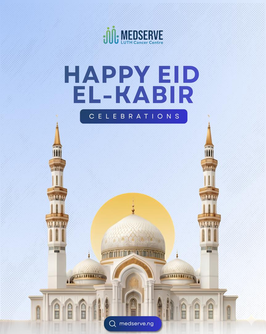 medservecancer's tweet photo. Eid Mubarak from Medserve LUTH Cancer Centre. May this season of sacrifice, reflection, and gratitude bring peace, joy, and renewed strength to our staff, patients, partners, and loved ones.

#EidMubarak #MLCC #Medserve https://t.co/hP098iw0JB