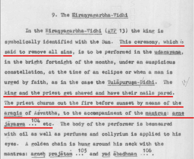 takshakan's tweet photo. Raitas shouldn't comment on traditional Hindu rituals they know little about, there's no magic Vedic ritual that can change your caste. Hiranyagarbha is one of many Mahadanas inferred in Hindu scriptures, to perform it, one must be a Kshatriya or Dwija in the first place.  🧵 1/4 https://t.co/IDK4xHwCLn