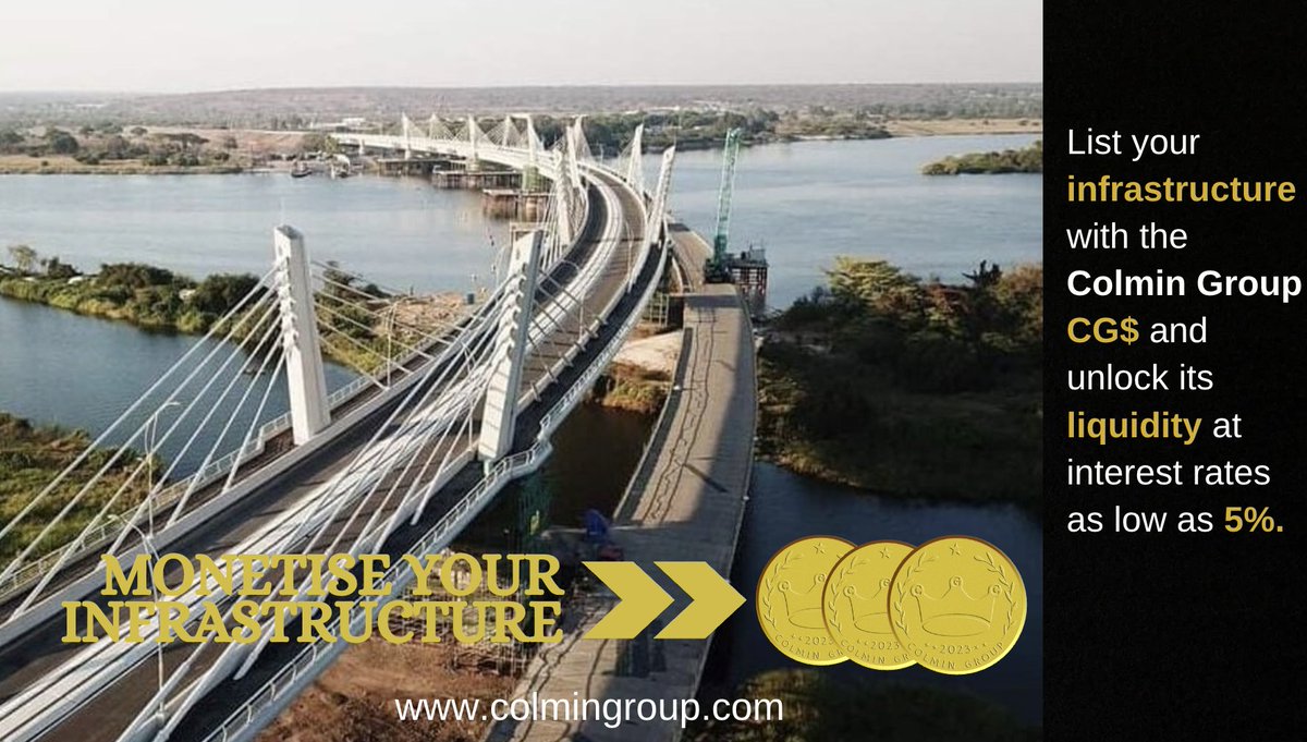 ColminGroup's tweet photo. Let's monetise your infrastructure and unlock its liquidity with the #CG$, #AfricaInfrastructure's first real world asset token. https://t.co/uwtO6SGQ31