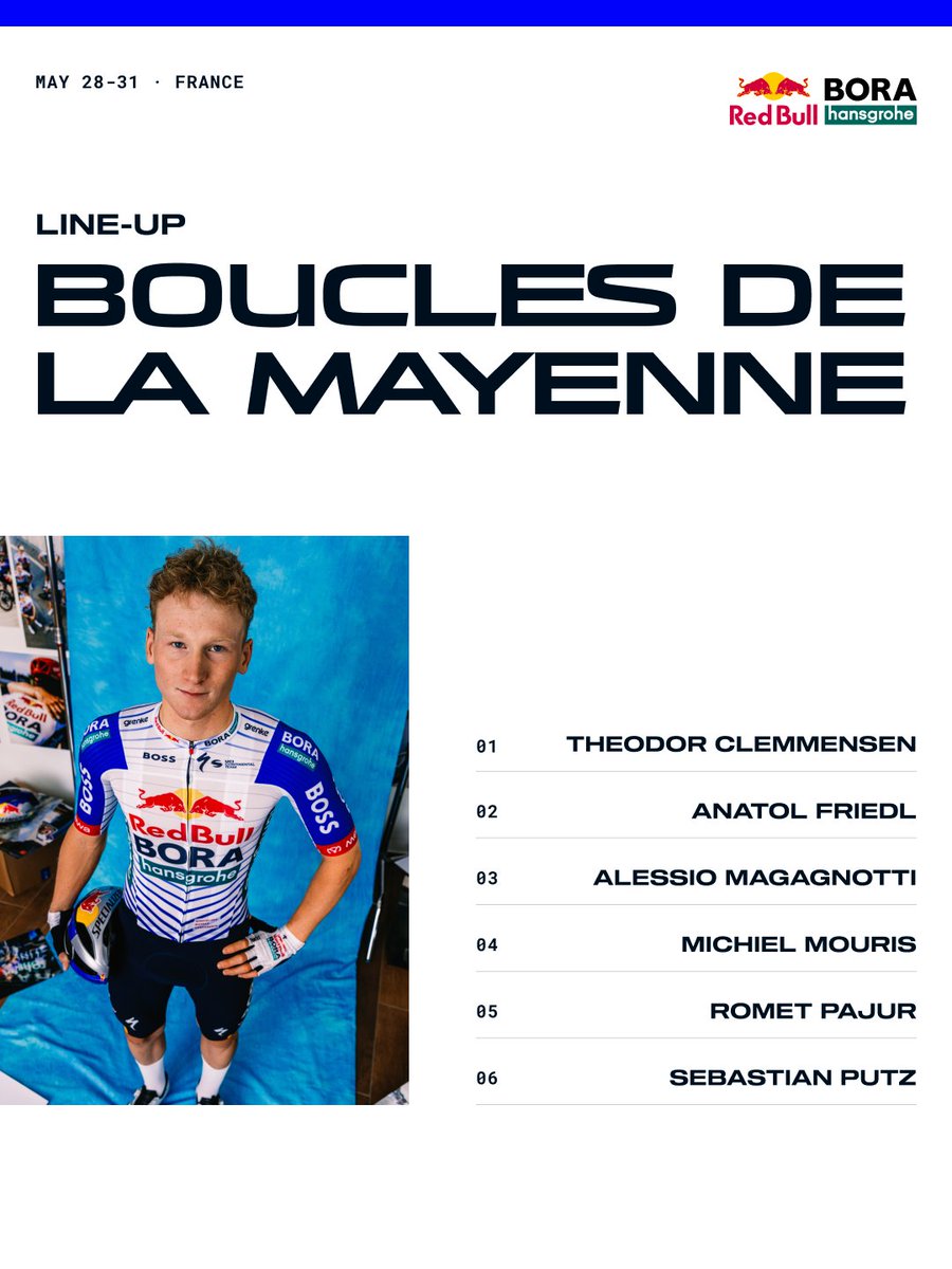 RBH_ProCycling's tweet photo. 🇫🇷 #boucles53 

Line-up for the @boucles53 , starting tomorrow 👇 https://t.co/HLHQTmTwGL
