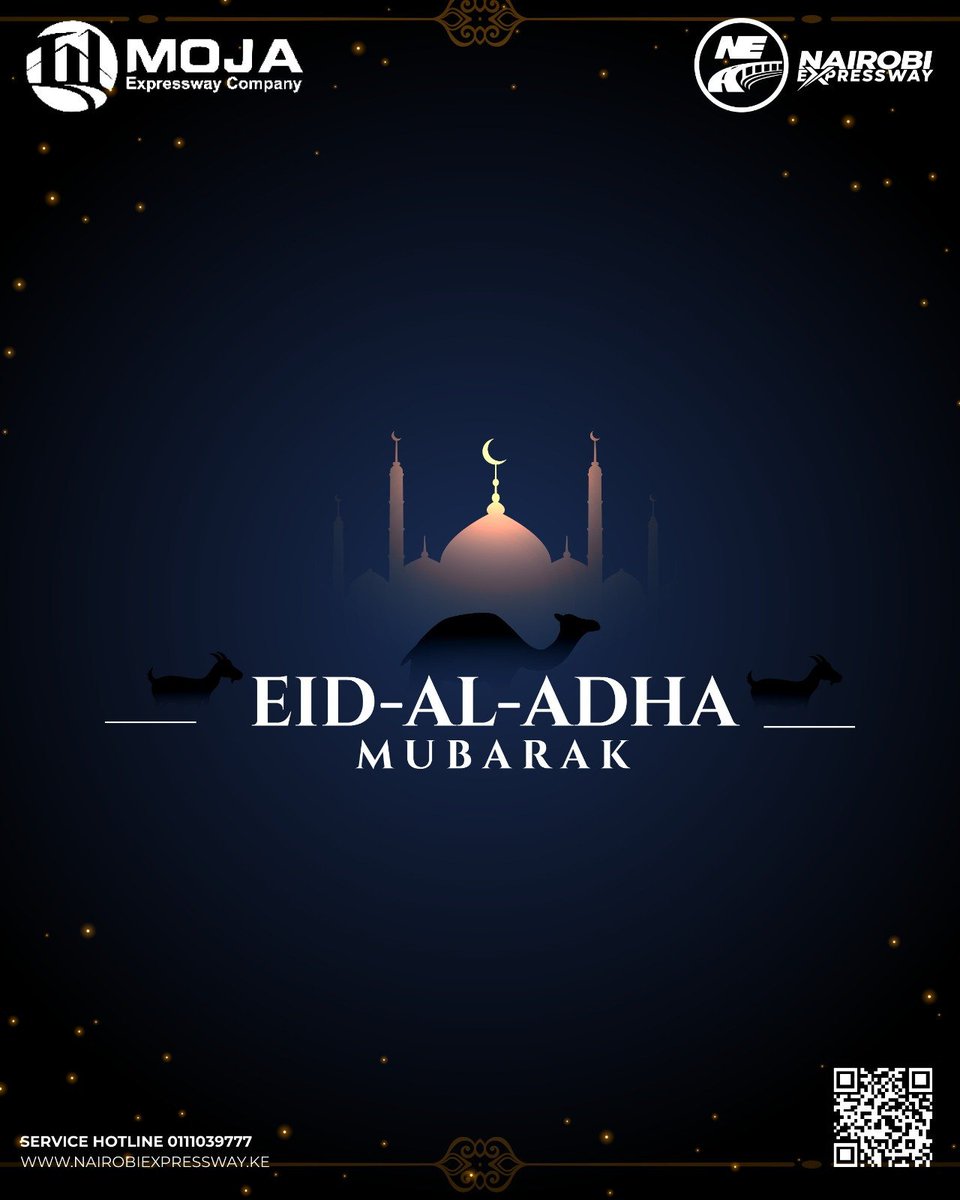 mojaexpressway's tweet photo. Eid Mubarak!🌙 We wish our Muslim brothers and sisters a happy, prosperous, and blessed Eid. 🙏🏿

#MOJAExpressway #NairobiExpressway #Eid https://t.co/fCefQxDwdr