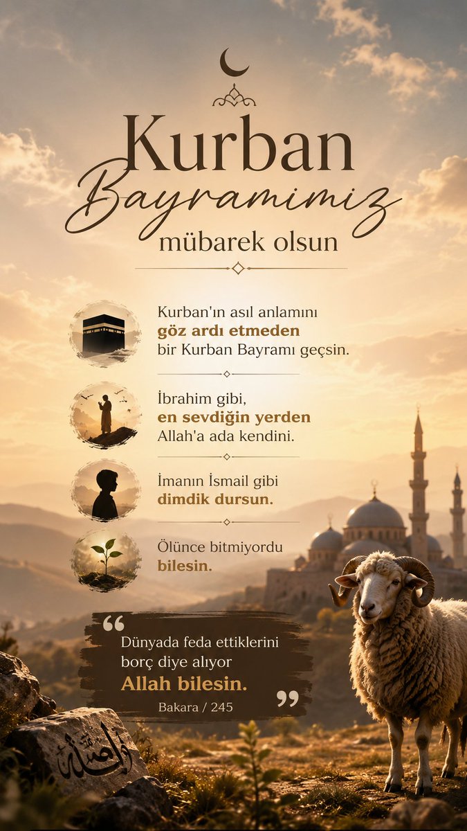 semagulsoyy's tweet photo. Kurban'ın asıl anlamını göz ardı etmeden bir #KurbanBayramı geçsin. 
#kurbanbayramınızmübarekolsun https://t.co/URHujyzVL7