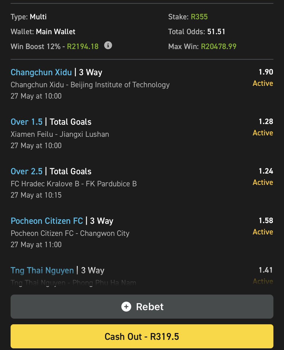 kingpunter10's tweet photo. 1Up is now live on @Easybet_SA

Link for bet code 👉🏽 https://t.co/6BxmT4nGW2

Booking code 👉🏽966313

Odds:👉🏽50

Promo Code:👉🏽KING50

✅Recreate our bet slip (3+ selections) and place a minimum stake of R5 to qualify for a potential reward this Saturday.

✅• See bio for full details !

✅18+ only. T&Cs apply