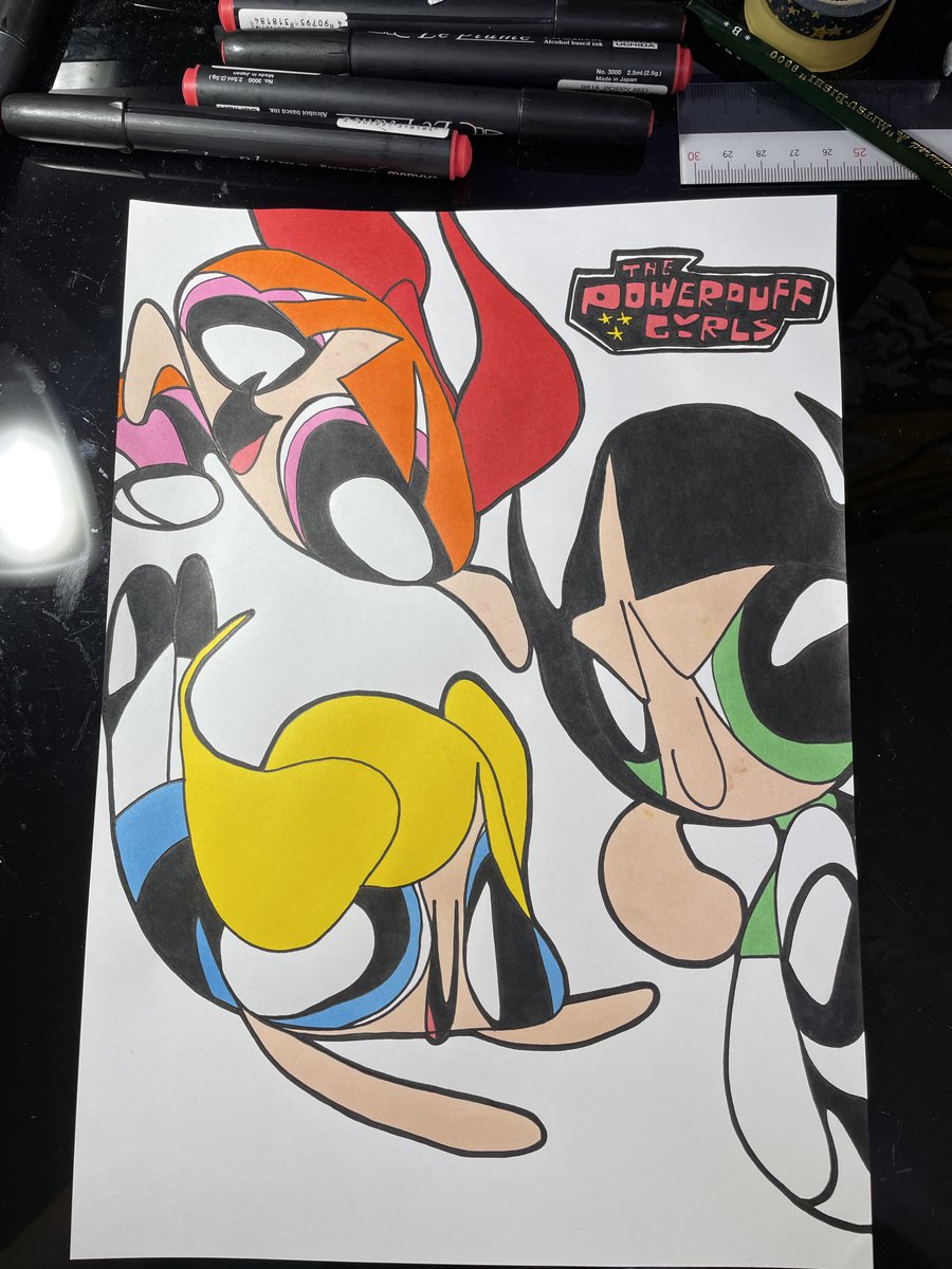 Msi5656's tweet photo. パワーパフガールズ描いた！ https://t.co/sEnCb4bkQD