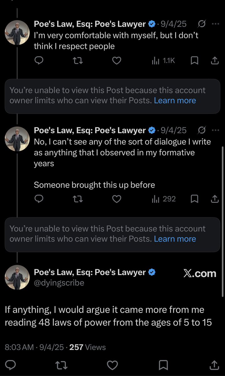 Poe's Law, Esq: Poe's Lawyer tweet media