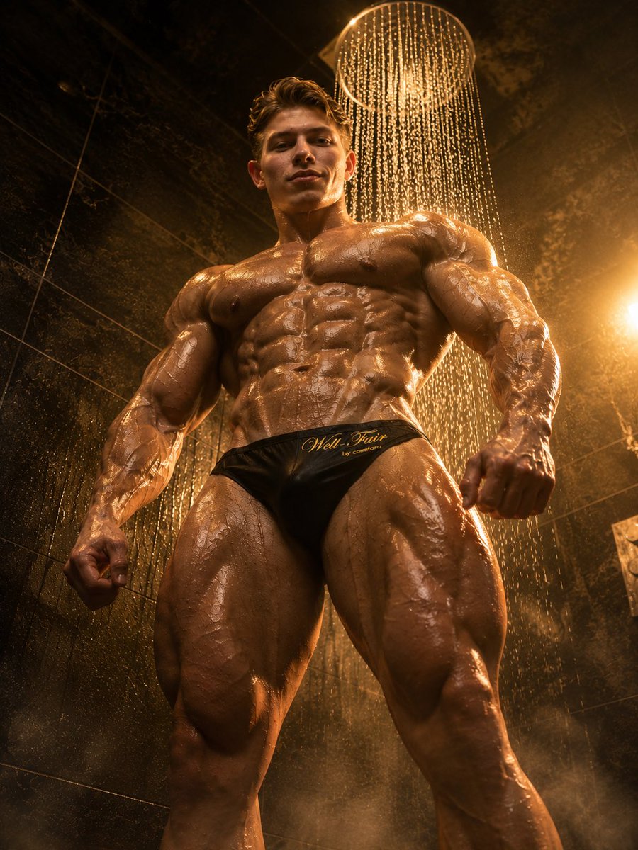 mrk_hartai's tweet photo. “Warning: excessive shower gains detected 🚿💪
POV: Superman started hitting the gym twice a day 😏🔥
Who needs a cape when you’ve got shoulders like these?
#GymLife #ShowerMode #AlphaEnergy #AestheticPhysique #MensPhysique #FitHumor #SexyVibes #MuscleMan #SuperheroVibes #BodyGoals #WetLook #ConfidenceBoost #FitnessMotivation #LowAngleShot #BeastMode #GoldenLighting #GymAddict #Transformation #SpeedoStyle #FunnyAndSexy #SigmaMood #PowerLook #ModelVibes #StrongAF #FitMen #ViralPost #ReelsInstagram #FYP #GlowUp #DominantEnergy
