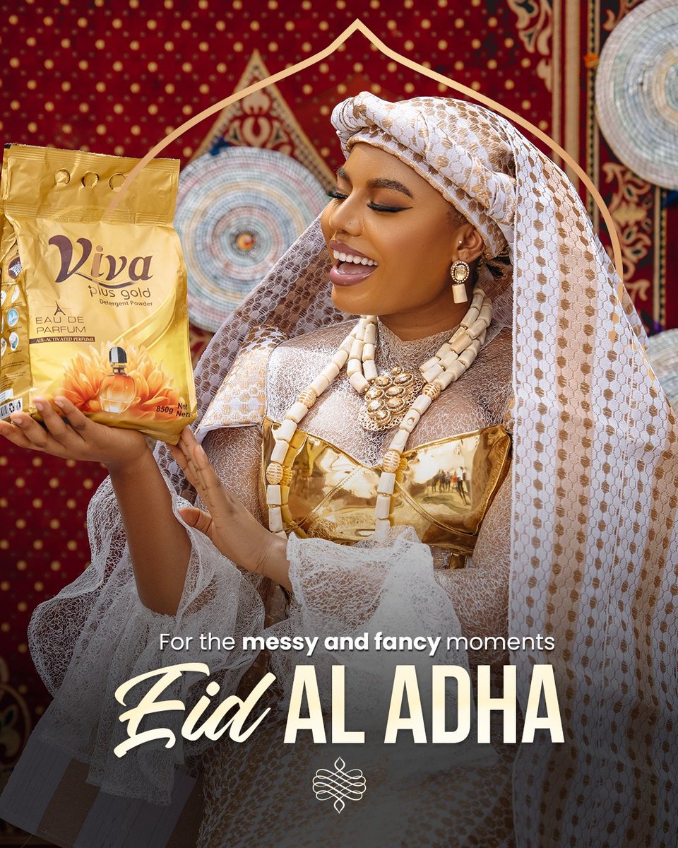 VivaDetergent's tweet photo. This moment is golden π Donβt hold back on the joy, the food and the celebration.
However it gets, messy or fancy; Viva will keep your whites bright and colors popping.
Eid Mubarak! π«π
#EidMubarak
#SpotlesslyCleanWithViva https://t.co/avyp7lz2RE