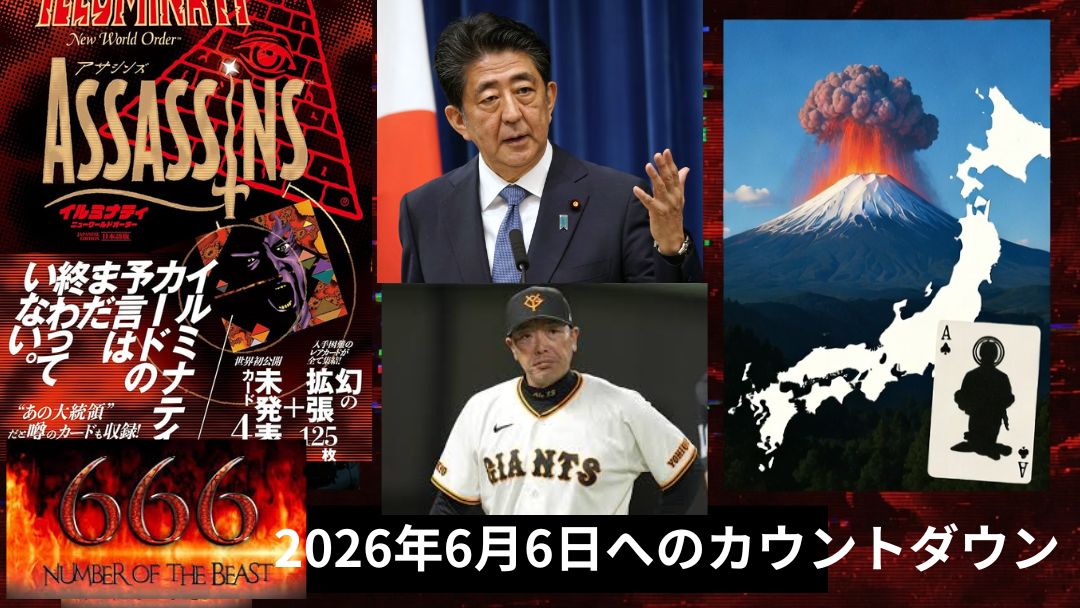 _yuanee's tweet photo. 安倍さん暗殺から3年333日目=6月6日。 
巨人の阿部さん逮捕から13日後=6月6日。

トランプ大統領暗殺未遂と同じタイミングで、
解禁された新イルミナティカードの警告と重なる!!
2026年6月6日　富士山「誘発噴火」

noteで全貌を考察した👇
https://t.co/E5rXyJKsi9

#阿部慎之助 #トランプ大統領 #阿部さん #女性セブン #地震予知