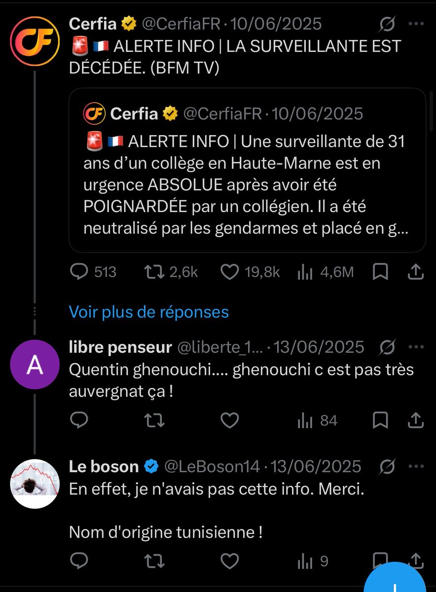 92is2's tweet photo. @LeBoson14 @NeoDjazayer @CerfiaFR Tu jubile à chaque fois qu’il y a une histoire de ce type pour obtenir les noms, ton compte n’est rempli que de haine, de racisme et d’obsession pour l’autre. Un fanatique de haine. https://t.co/iffknA7fON