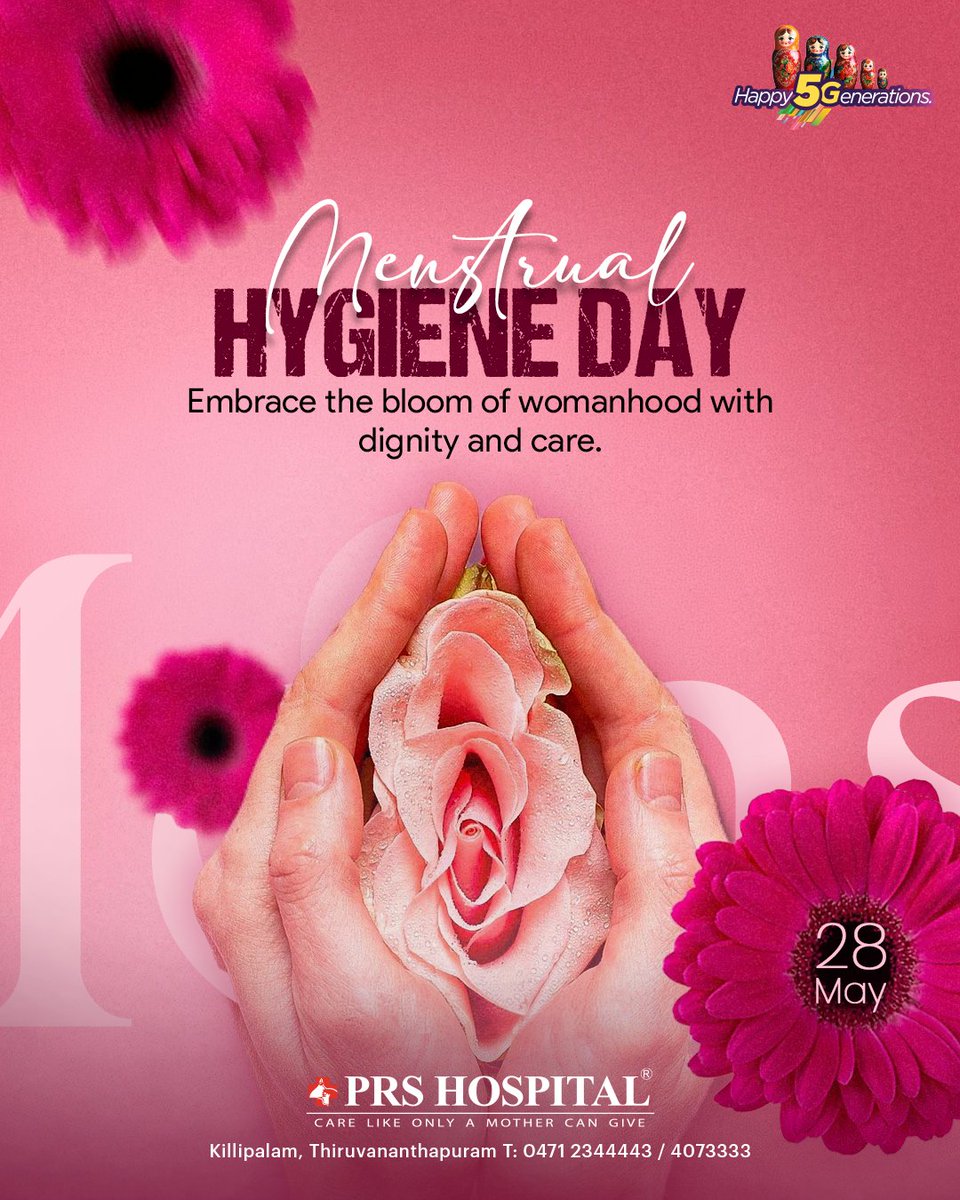 PRS_Hospital's tweet photo. Menstrual health matters. ❤️

This #MenstrualHygieneDay, PRS Hospital advocates for a period-friendly world where every woman has access to safe hygiene, awareness, and compassionate healthcare.

Prioritize your health. Listen to your body. 🌸

#WomensHealth #PRSHospital https://t.co/3VYCGZ1lzx
