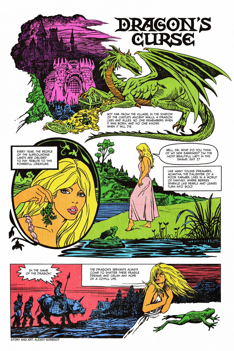AlexeyGorboot's tweet photo. The fantasy comics magazine XNOO 1 kickstarter campaign has been launched.
Among the many talented authors there is my comics “The Dragon's Curse”. 
If you are an RPG sword and sorcery fan this is for you! 

https://t.co/g4tP812g0u https://t.co/qQcWKdacH5