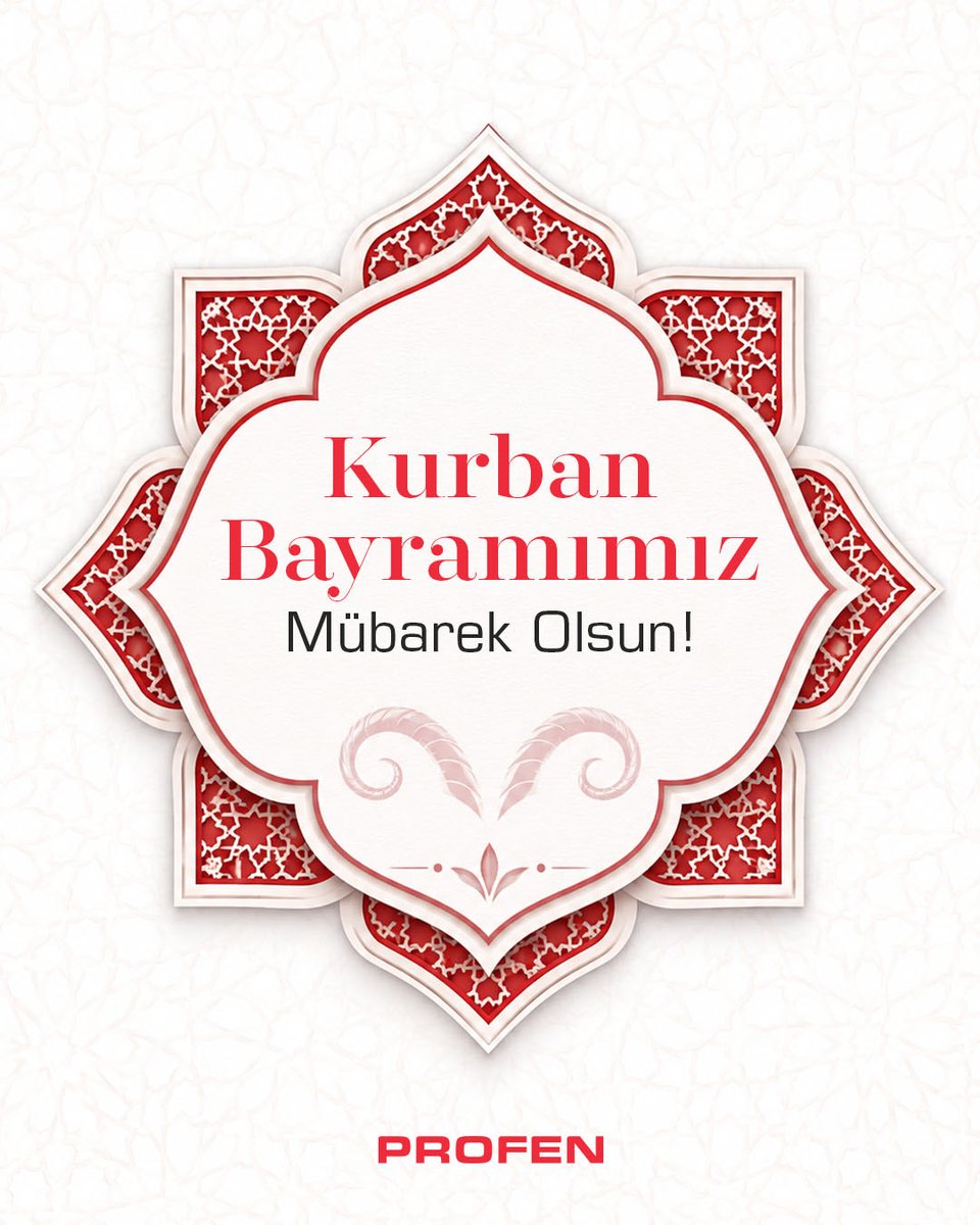 profentech's tweet photo. Kurban Bayramımız Kutlu Olsun🍬

Sevdiklerinizle birlikte sağlıklı ve huzurlu nice bayramlar geçirmenizi temenni ederiz.
-
Eid al-Adha Mubarak 🍬

We wish you a healthy and peaceful holiday with your loved ones.

#PROFEN #KurbanBayramı #EidAlhaMubarak https://t.co/8gUCWUN09Y