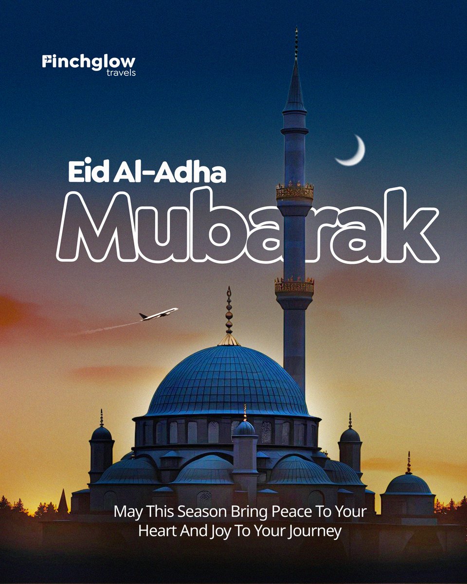 finchglow's tweet photo. As families, friends, and loved ones come together to celebrate, we wish you a season filled with peace, joy, reflection, and meaningful moments.

May this Eid al-Adha bring blessings to your home and beautiful journeys ahead.

Eid Mubarak from all of us at Finchglow Travels https://t.co/0Jje2qwJ4u
