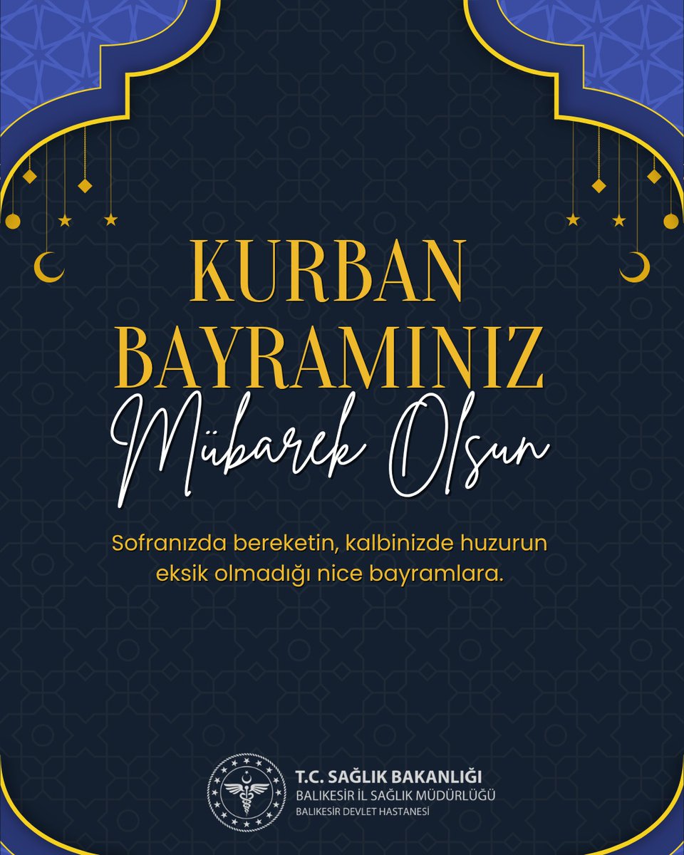 balikesirdevlet's tweet photo. 🌸 Kurban Bayramımız Mübarek Olsun!
Sevdiklerinizle bir arada; sağlık, huzur ve mutluluk dolu bir bayram geçirmeniz dileğiyle... Tüm vatandaşlarımızın Kurban Bayramı’nı en içten dileklerimizle tebrik ederiz.
@balikesirism
@saglikbakanligi
@halksagligigm
@sbkhgm
#kurbanbayramı https://t.co/FKfd943afN