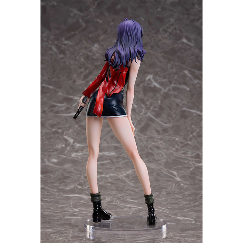 eva_store's tweet photo. 【オンライン】《新商品》
HOBBY MAX JAPANより、コミックス（KADOKAWA刊）の扉絵をモチーフにした、NERV作戦部長の「葛城ミサト」が登場！
https://t.co/zlUZF9P5q5

衣装にはレザーを思わせる艶感塗装を施し、印象的なパープルヘアを繊細なグラデーション彩色で軽やかに再現。
左手に携えた拳銃が、作品世界を感じさせる緊張感と存在感をより一層引き立てています。

#エヴァストア