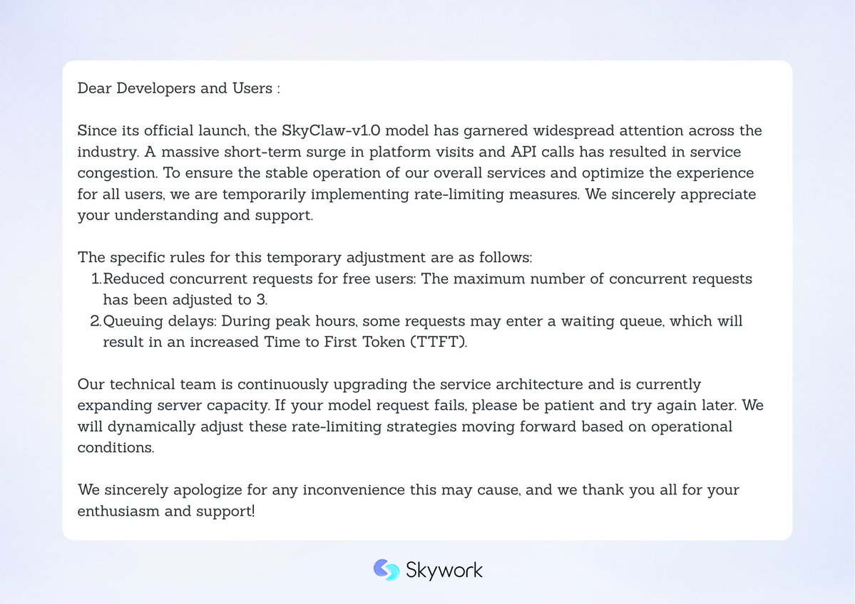Since its official launch, the SkyClaw-v1.0 model has garnered widespread attention across the indus...