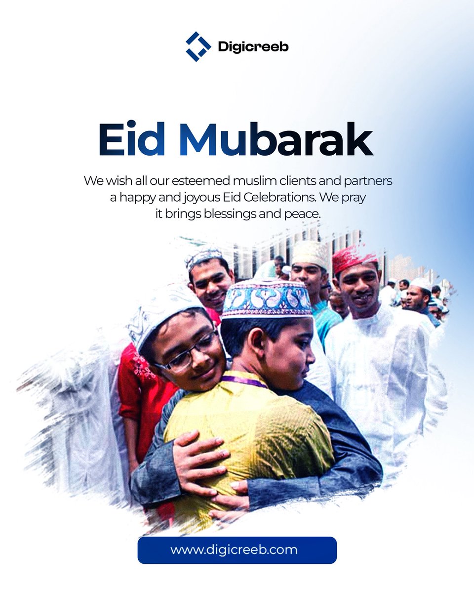 digicreeb's tweet photo. Beyond the celebrations, Eid is a reminder of faith, gratitude, sacrifice, and togetherness. 🌙✨

To our amazing Muslim clients, partners, and community, we wish you a joyful Eid filled with peace,and meaningful moments with loved ones.

Eid Mubarak from all of us at Digicreeb https://t.co/NE9B7NghqO