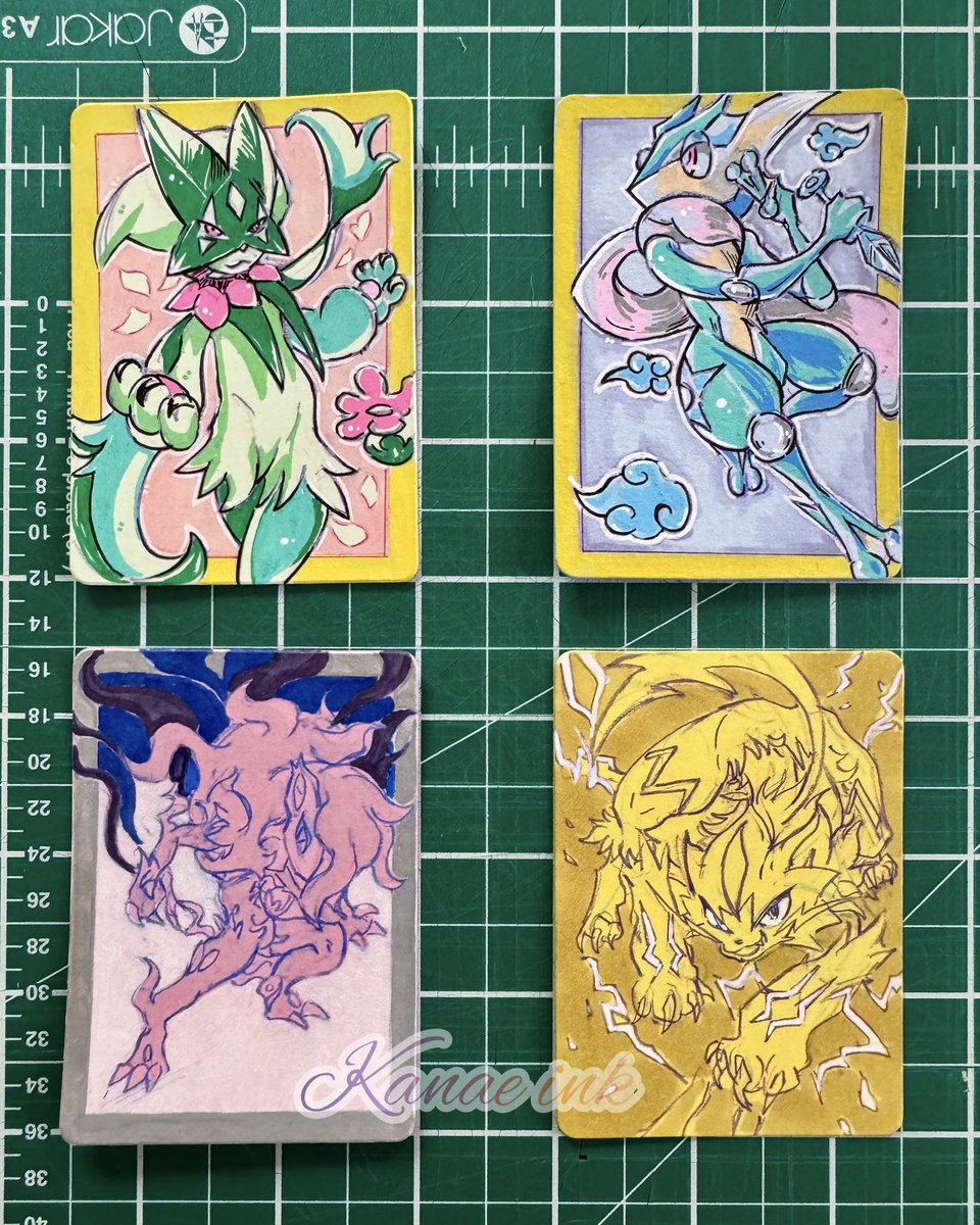 kanaeInk's tweet photo. Probably the slowest card making factory in the world! Everything meticulously hand drawn ✍️ #customcards https://t.co/WtjDCSZpyq