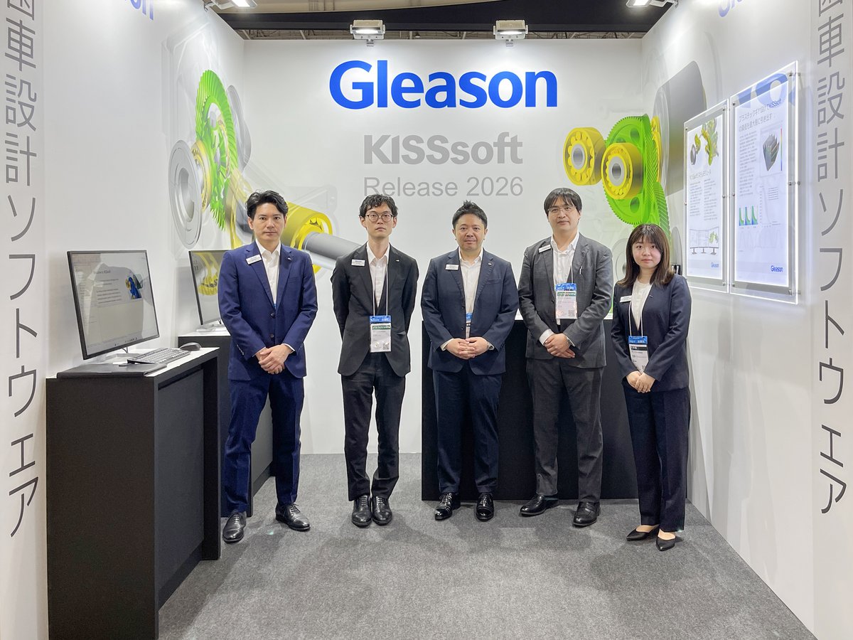 Gleasonposts's tweet photo. Greetings from Booth 331 at the Pacifico Yokohama, Japan. Today is the first day of AEE Automotive Engineering Exposition 2026. Meet the KISSsoft Design Experts and learn more about the new KISSsoft Release 2026: https://t.co/5BK1flIyLV 

#gleason #kisssoft #aee2026 #geardesign https://t.co/mhWUWnTn09