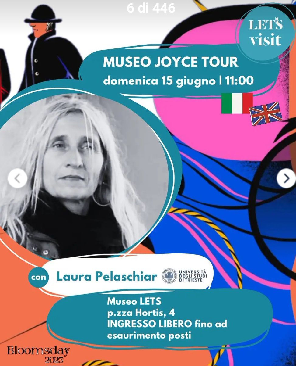 VanessaSantoni's tweet photo. Festival Bloomsday #Trieste, 15 giugno 2025.
Visita al Museo Joyce (dentro LETS) con la curatrice Laura Pelaschiar (e Michela Ghersetti di LETS): relazione J. Joyce-I. Svevo-Trieste; ricostruzione scena panchina in stazione, quando James e Nora arrivarono a Trieste il 20 ott 1904 https://t.co/y1b1sZ5mo7