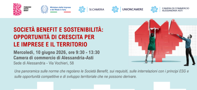 CamCom_gov's tweet photo. E' dedicato alle #SocietàBenefit l'incontro che si terrà il 10 giugno nella sede di Alessandria della #Cameradicommercio di Alessandria-Asti, organizzato dall'ente camerale in collaborazione con il #MIMIT, #Unioncamere e #SiCamera
https://t.co/HATAdN6GJl https://t.co/qzlwhVfnrL