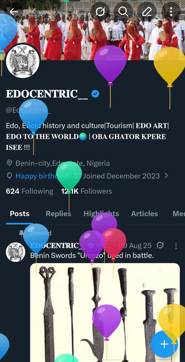 Edocentric_'s tweet photo. +1 Today
Ọghọghọ Edubiemwen mwẹn 🎈 https://t.co/HJ1lTqkZVc