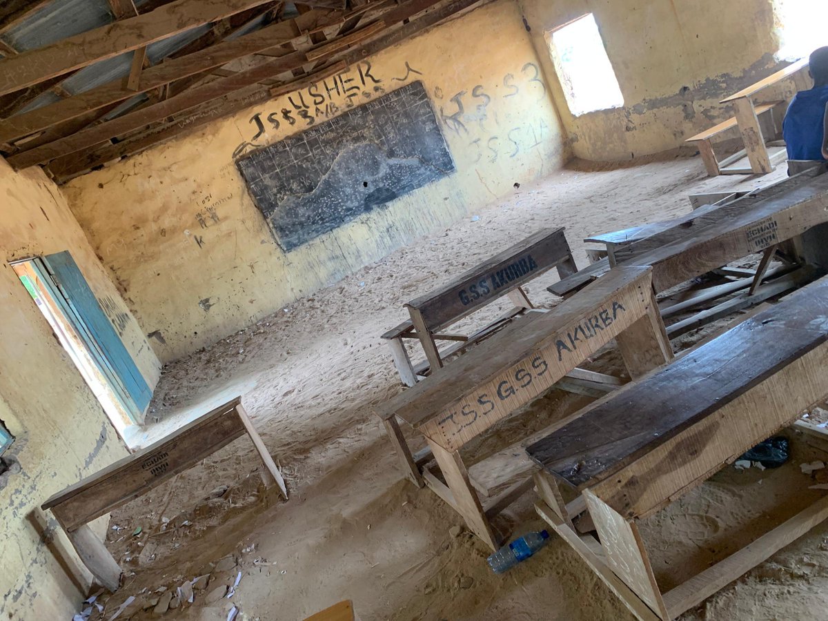 4lowTheProjects's tweet photo. classrooms under conditions unfit for learning.

The secondary section tells an even more painful story, no functional science laboratories, a dilapidated library structure, and failing facilities that continue to rob students of the learning environment they deserve. https://t.co/WRyC55sddJ