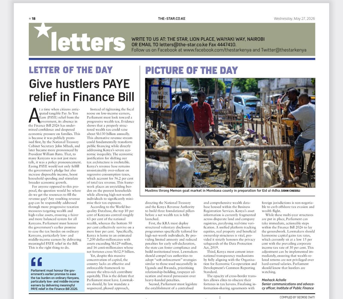 ipf_global's tweet photo. 🗞️ Opinion piece on @TheStarKenya today.

#FinanceBill2026 https://t.co/scZntKPyym