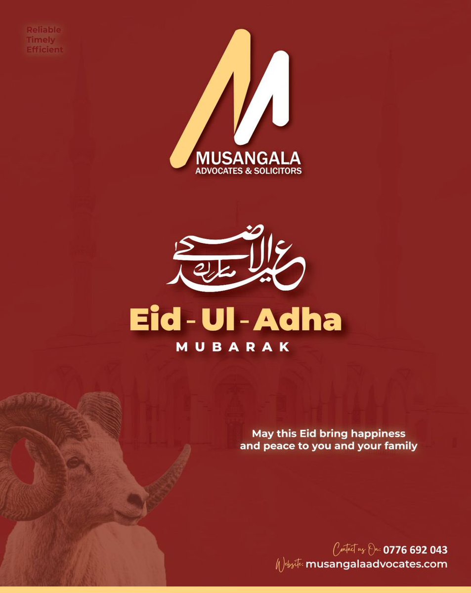 lawatMAS's tweet photo. A Happy One to all our Muslim brothers and sisters. 

May you continue to reflect your devotion, selflessness and charity in the years to come. 

Happy Festival of Sacrifice🎊
@Sp_Musangala @younglawyernet @ug_lawsociety @umsc_1972 @umlas123 @LDC_Uganda https://t.co/VD1ElOujdB