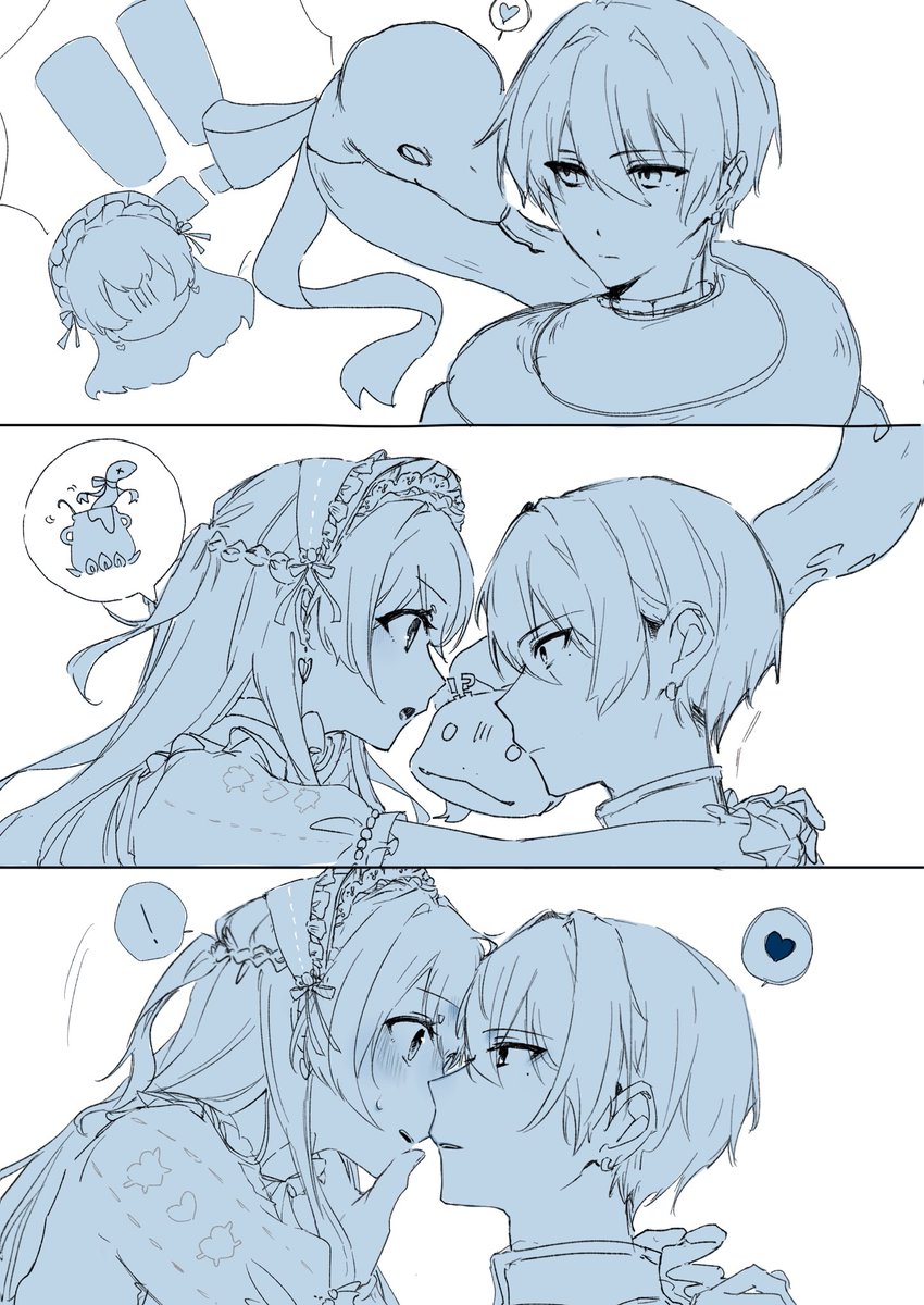 ASK_if1's tweet photo. 「嫉妬か？可愛いな」/騎士魔女冬こは https://t.co/e3rsMiqa7f